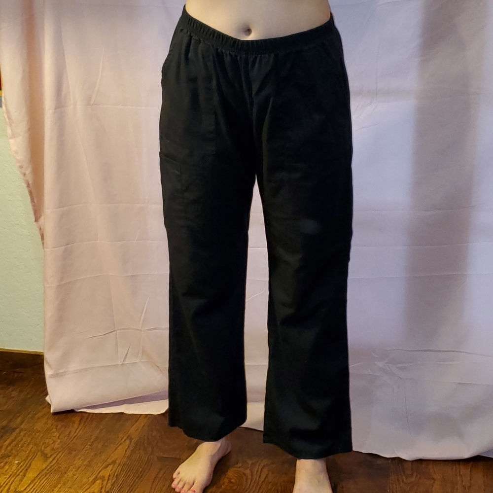 Black scrub pants